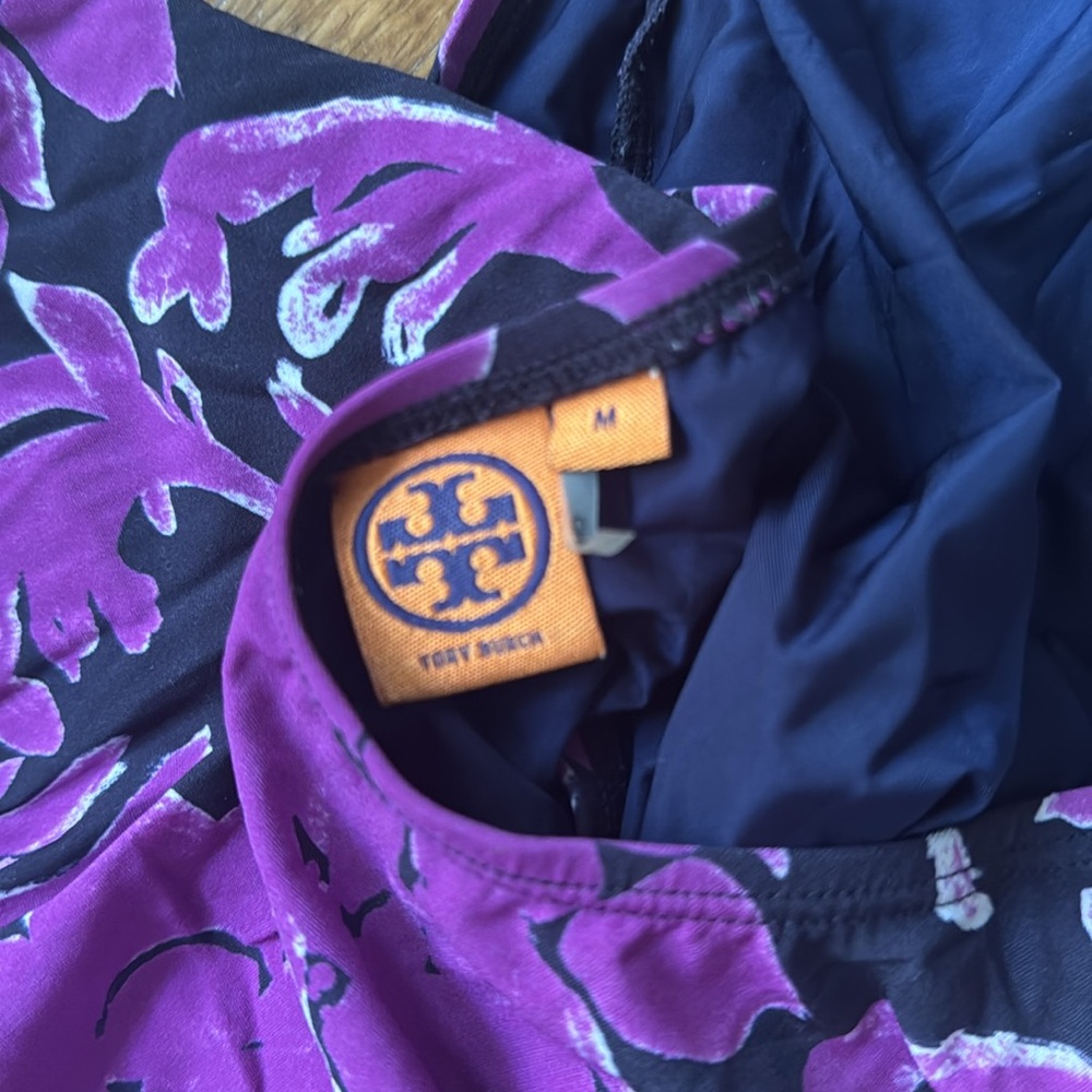 Tory Burch Purple Floral One Piece Swimsuit - Picture 3 of 3